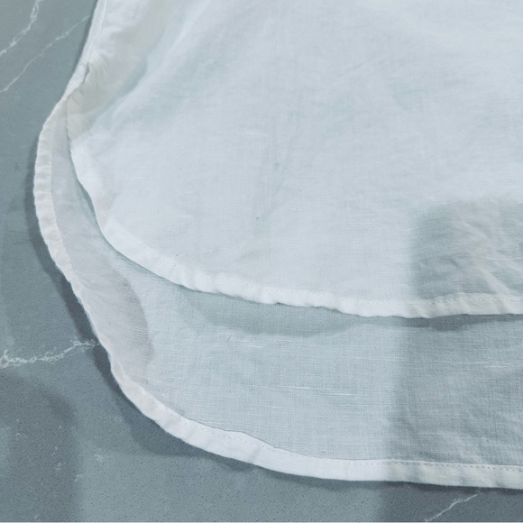 J.CREW long sleeve button-down in linen-cotton blend / White / Women's Size 10 - Picture 5 of 13